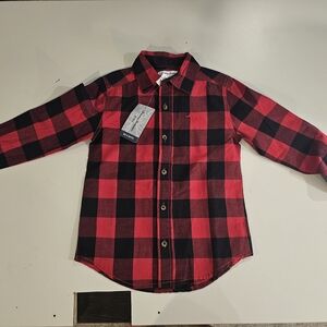 Tommy Bahama Red and Black Button Down Shirt